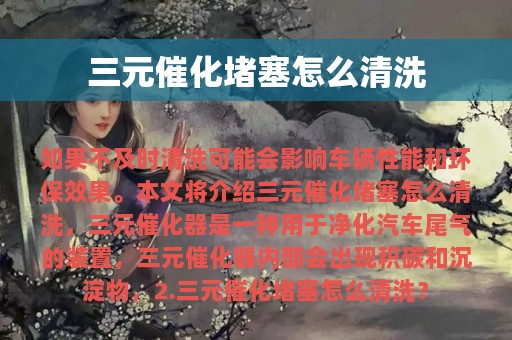 三元催化堵塞怎么清洗