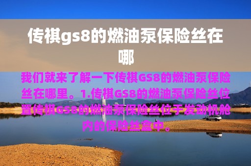 传祺gs8的燃油泵保险丝在哪