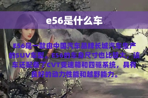 e56是什么车