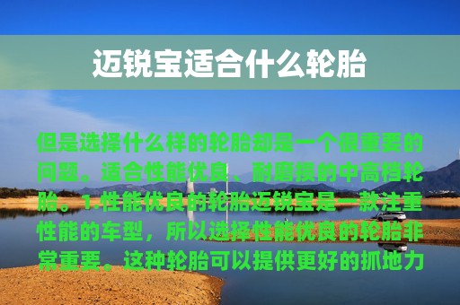 迈锐宝适合什么轮胎