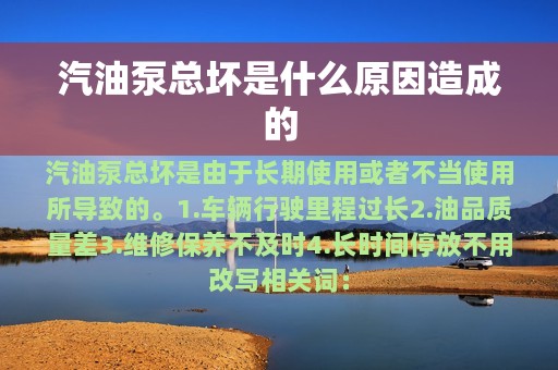 汽油泵总坏是什么原因造成的