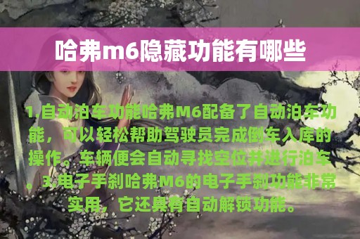 哈弗m6隐藏功能有哪些