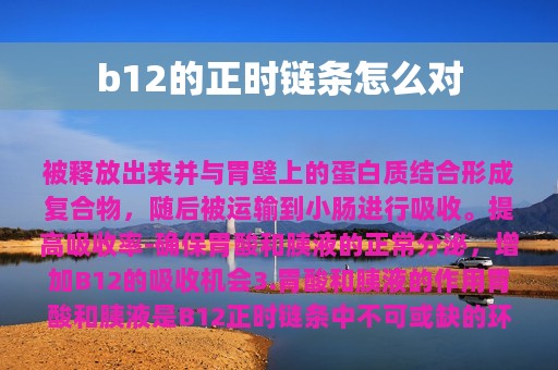 b12的正时链条怎么对