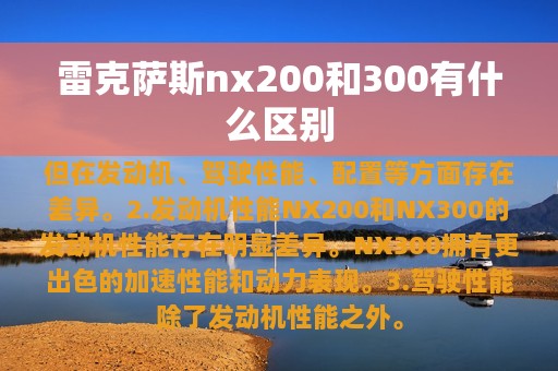 雷克萨斯nx200和300有什么区别