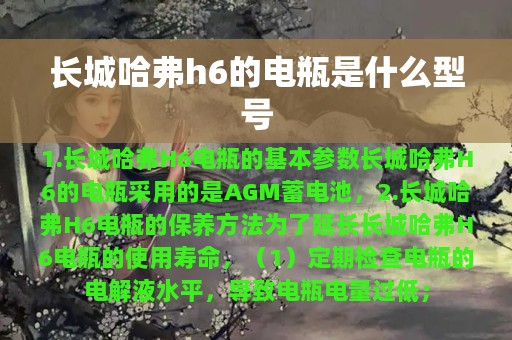 长城哈弗h6的电瓶是什么型号