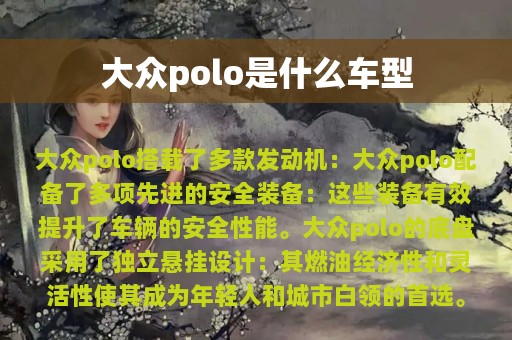 大众polo是什么车型