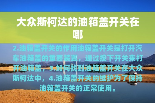 大众斯柯达的油箱盖开关在哪