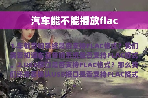 汽车能不能播放flac