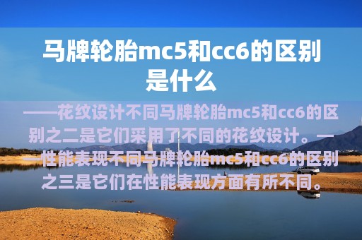 马牌轮胎mc5和cc6的区别是什么