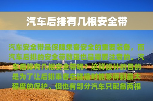 汽车后排有几根安全带