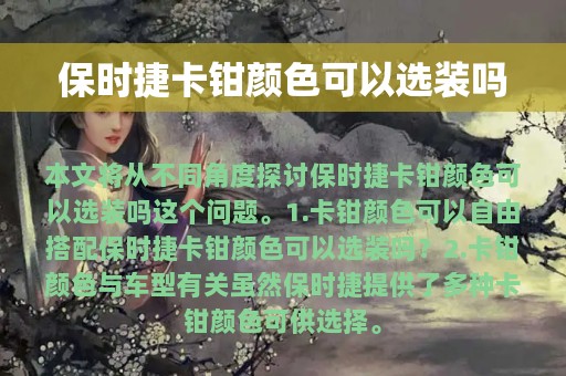 保时捷卡钳颜色可以选装吗