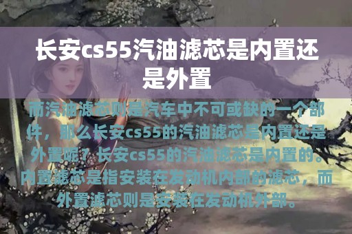 长安cs55汽油滤芯是内置还是外置