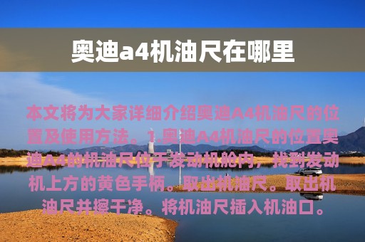 奥迪a4机油尺在哪里