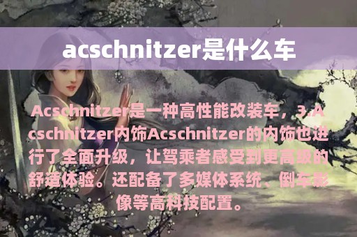 acschnitzer是什么车