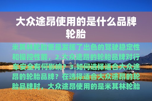 大众途昂使用的是什么品牌轮胎