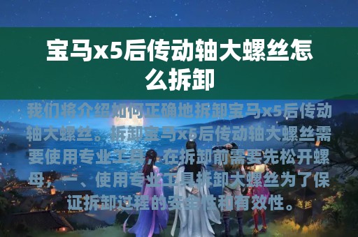 宝马x5后传动轴大螺丝怎么拆卸