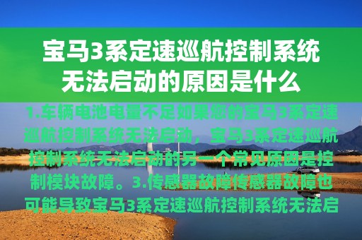 宝马3系定速巡航控制系统无法启动的原因是什么