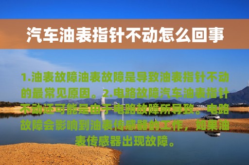 汽车油表指针不动怎么回事