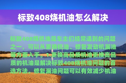 标致408烧机油怎么解决