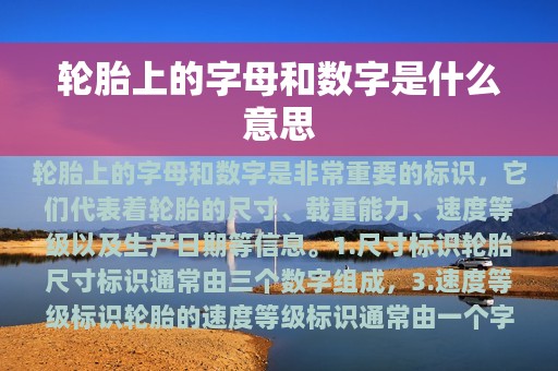 轮胎上的字母和数字是什么意思