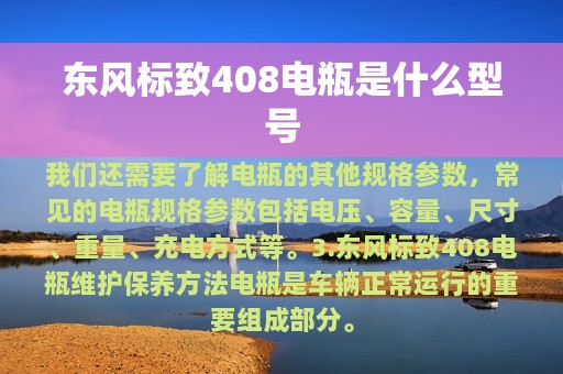 东风标致408电瓶是什么型号