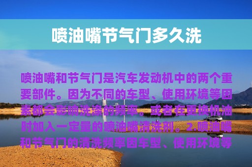 喷油嘴节气门多久洗