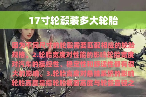 17寸轮毂装多大轮胎