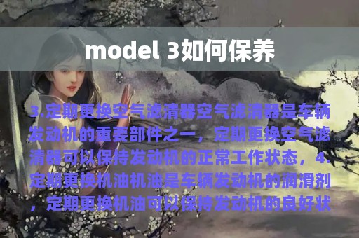 model 3如何保养