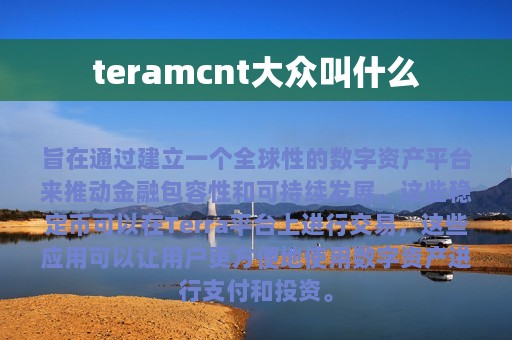 teramcnt大众叫什么