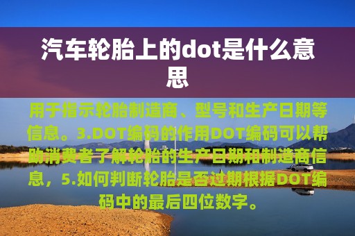 汽车轮胎上的dot是什么意思