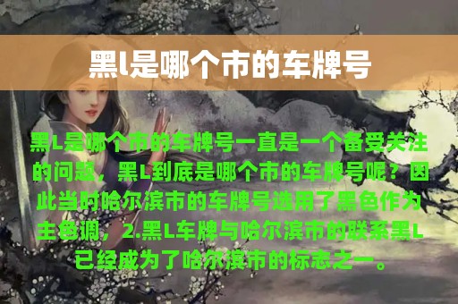 黑l是哪个市的车牌号