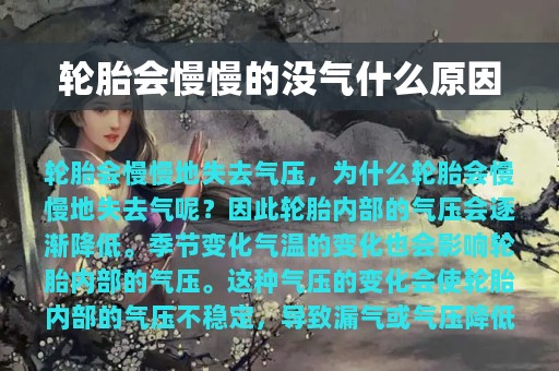 轮胎会慢慢的没气什么原因