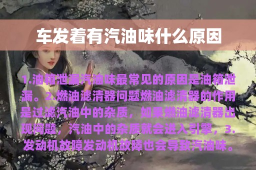 车发着有汽油味什么原因