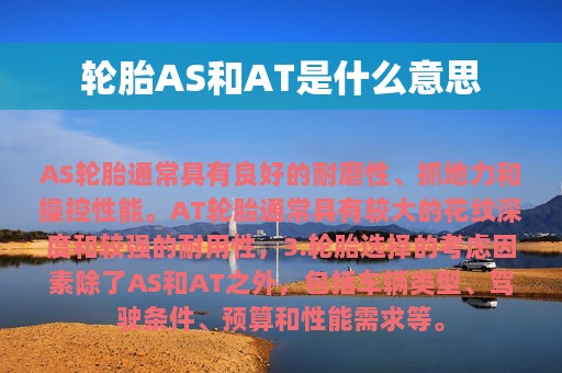 轮胎AS和AT是什么意思