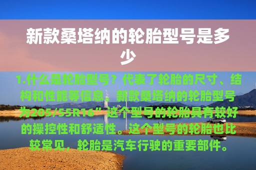 新款桑塔纳的轮胎型号是多少