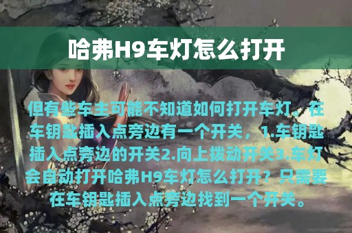 哈弗H9车灯怎么打开