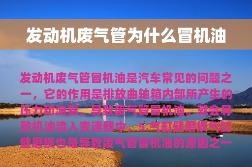 发动机废气管为什么冒机油