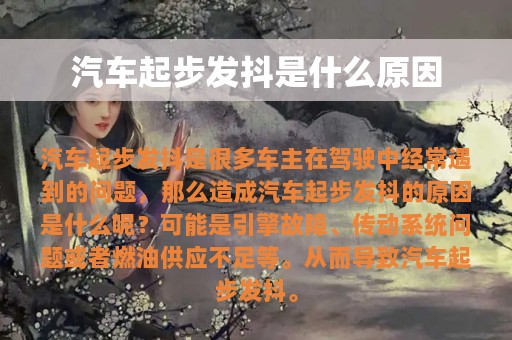 汽车起步发抖是什么原因