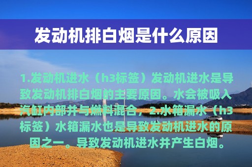 发动机排白烟是什么原因