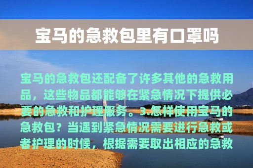 宝马的急救包里有口罩吗