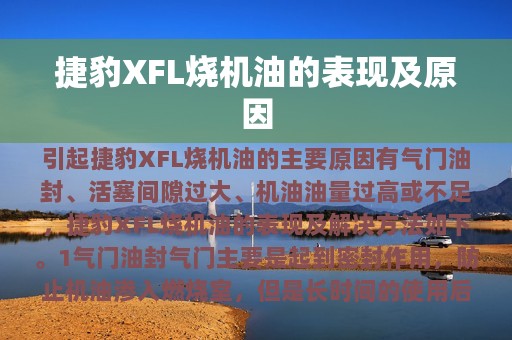 捷豹XFL烧机油的表现及原因