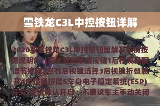 雪铁龙C3L中控按钮详解