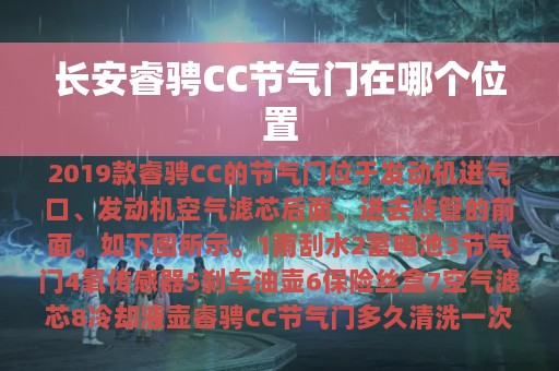 长安睿骋CC节气门在哪个位置