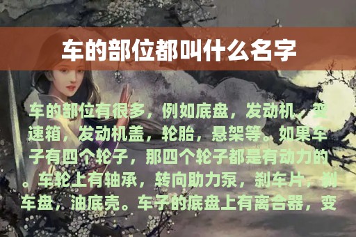 车的部位都叫什么名字