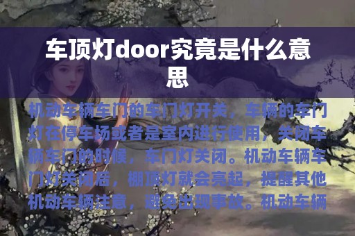 车顶灯door究竟是什么意思