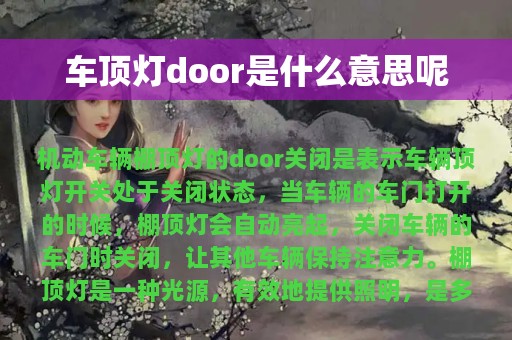 车顶灯door是什么意思呢