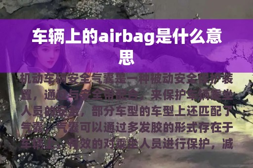 车辆上的airbag是什么意思