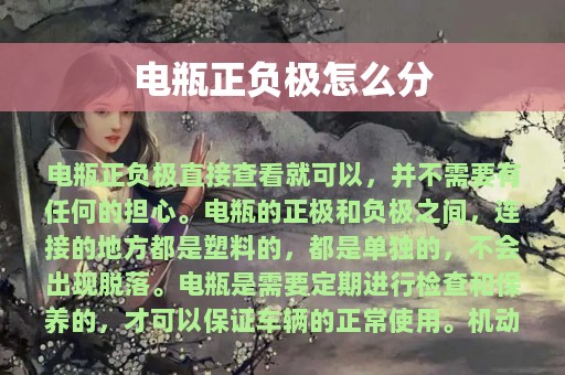 电瓶正负极怎么分