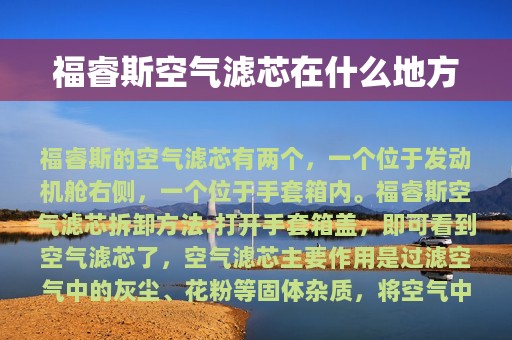 福睿斯空气滤芯在什么地方