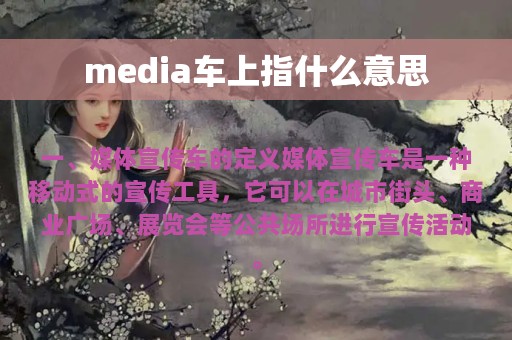 media车上指什么意思